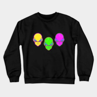 Three Alien Psychedelic Crewneck Sweatshirt